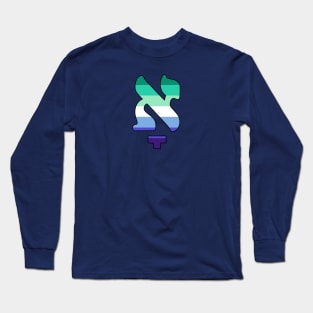 Kometz Aleph (Gay Man Pride Colors) Long Sleeve T-Shirt